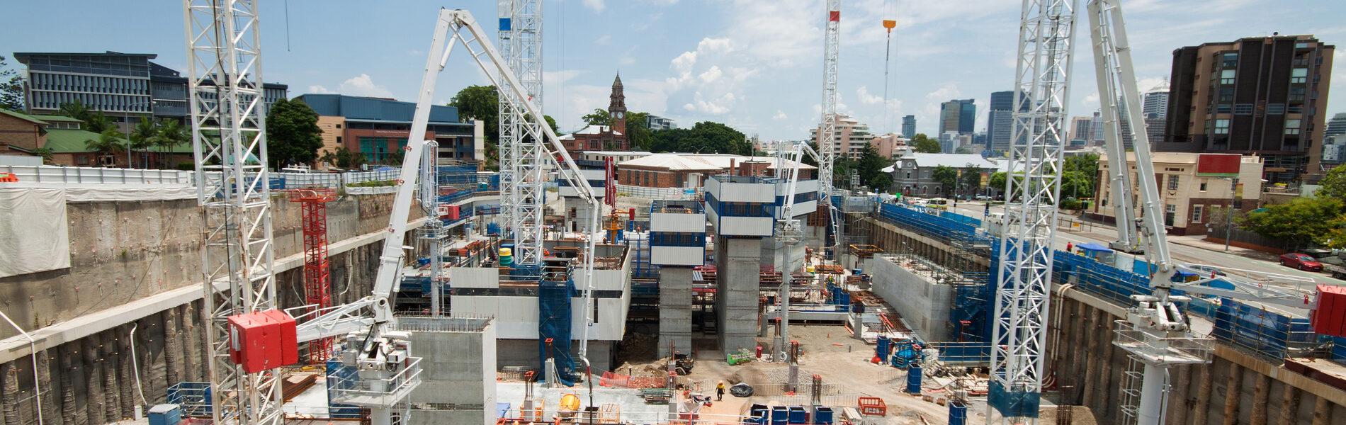 Cranes on a construction site